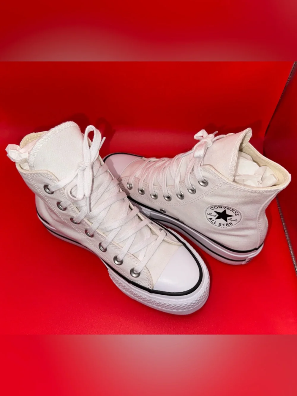 Converse Platform High Tops White Move Sneakers Women’s 5 Worn Once - Picture 11 of 16